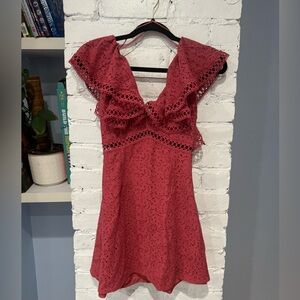 KEEPSAKE Unravelled Eyelet‎ Mini Dress Size XS